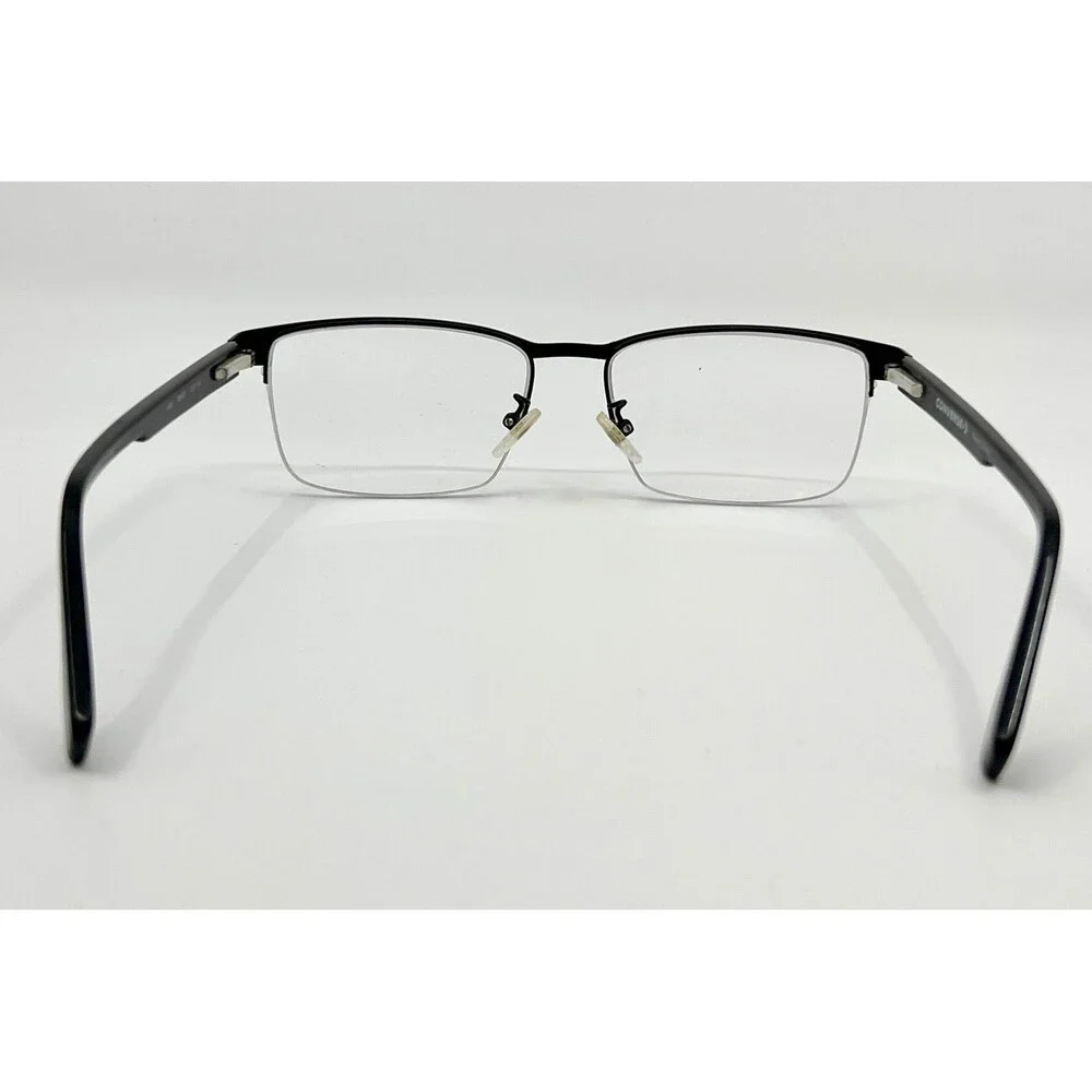 Converse Eyeglasses Frames Mens Black Semi Rimless A230 55-17-140